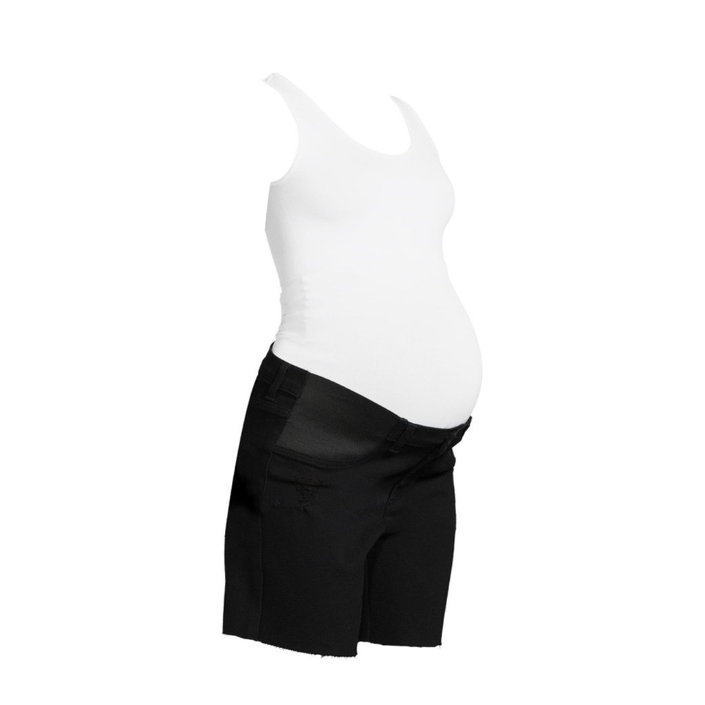 NWT Maternity Denim Bermuda Shorts black size: L (12-14) - Picture 5 of 7